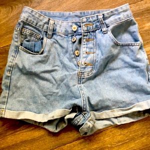 Light wash blue Jean shorts